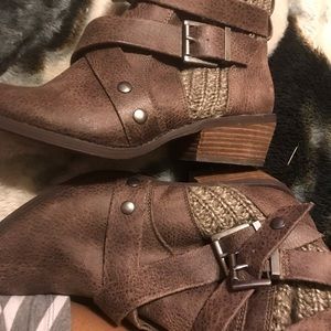 Not Rated Strapped Sweater Booties 7